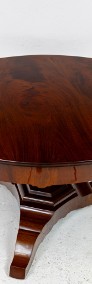 Okrągły stół biedermeier antyk stary mahoń na jednej nodze-4