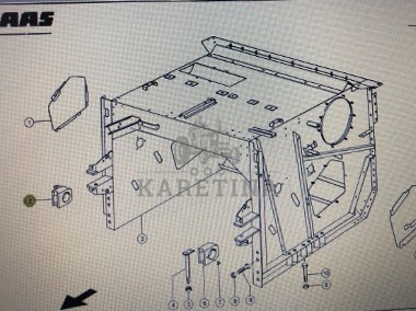 Pokrywa Prawa / Lewa Do Claas Mega 370-360 Nr kat. prawa 000 647 865 1 Nr kat. prawa 000 647 865 1-1