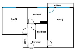 Mieszkanie 38 m2 Łódź Teofilów 2 pokoje balkon Bezpośrednio