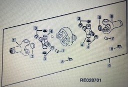 John Deere RE65621/krzyźak wałka napędu/John Deere 4555/4755/4955 Nr części RE65621