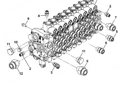 Rexroth 334/V6000 (R9088407309) Rozdzielacz hydrauliczny do koparki JCB 65R-1