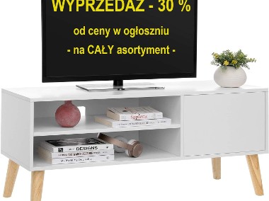 Szafka pod telewizor biały WYPRZEDAŻ -30% Stolik RTV DARMOWA DOSTAWA-1