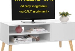 Szafka pod telewizor biały WYPRZEDAŻ -30% Stolik RTV DARMOWA DOSTAWA