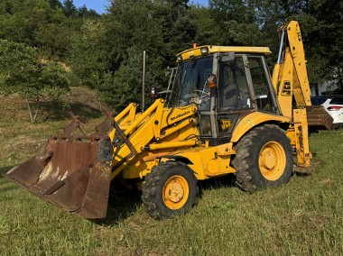 JCB 3CX 4x4 Teleskop, Szybkozłącze, Krokodyl, Widły, Łyżki, Sprawna-1