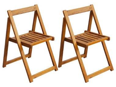 vidaXL Składane krzesła ogrodowe, 2 szt., lite drewno akacjowe 42660-1