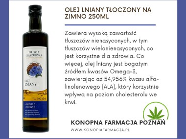 Olej lniany tłocziny na zimno Premium 250 ml-1