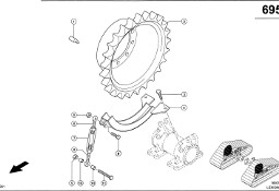 Claas Lexion 580 PODPARCIE 0007562260 (Półgąsienica stalowa; koło gwiazdowe i zestaw demontaźowy)