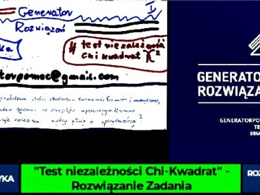 "Test niezależności Chi-Kwadrat" - Rozwiązanie zadania. Poziom - Studia-1