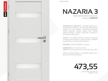 NOWOŚĆ - Drzwi wewnętrzne DOTIIE (drzwi do pokoju, drzwi do łazienki) - Nazaria -1