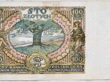 Banknot Polska IIRP 100 Złotych Złote Zł 1934 rok r. BO. Stan II XF/EF -2