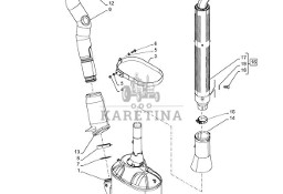 New Holland T6070 Rura ukladu wydech 48039407