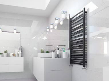 Grzejnik dekoracyjny łazienkowy Łezka 3D 120/50 czarny suszarka do ręczników-1