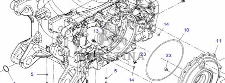 Fendt 930 933 936 942 GEN 7 Obudowa Osi Przedniej Pokrywa CZĘŚCI H218PF050008A H218PF050007A-1