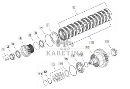 John Deere 9620 DF500 - skrzynia biegów - wał wałek zębaty YZ502183 YZ501725