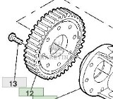 John Deere 9780CTS 9780i CTS 2005rok Bieg Koło Zębate 60 Zębów CE19116