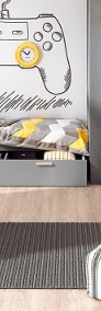 POK PO-13 - łóżko górne z materacem - grafit/buk ibsen/szary jasny-4