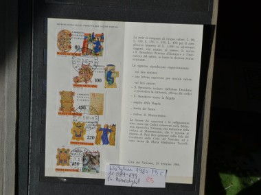 Watykan  Sc 689-693 św. Benedykt Folder-Karnet FDC-1