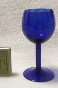 Kieliszek lampka wina kobalt granat szkło-2