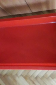 Półki plastikowe, czerwone, składane, trzypiętrowe 50x30x68 cm-2
