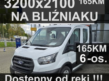 Ford Transit 6-os Skrzynia na bliźniaku 3800x2100 Hak 165KM Podwójna kabina od rę-1