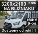 Ford Transit 6-os Skrzynia na bliźniaku 3800x2100 Hak 165KM Podwójna kabina od rę
