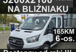 Ford Transit 6-os Skrzynia na bliźniaku 3800x2100 Hak 165KM Podwójna kabina od rę