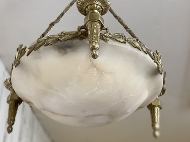 Lampa francuska w stylu Art Nouveau, Onyx brąz-1