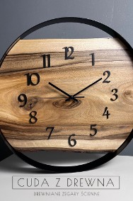 Drewniany zegar w nowoczesnym stylu | na zamówienie | różne średnice |-2