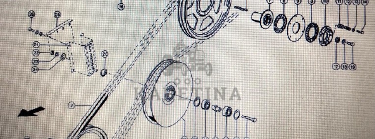 Koło pasowe Claas Mega 370-340 Nr kat. 000 667 545 3 Nr kat. 000 667 545 3-1