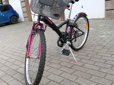 Rower BTwin 24 Poply czarno różowy dla dziewczynki-1