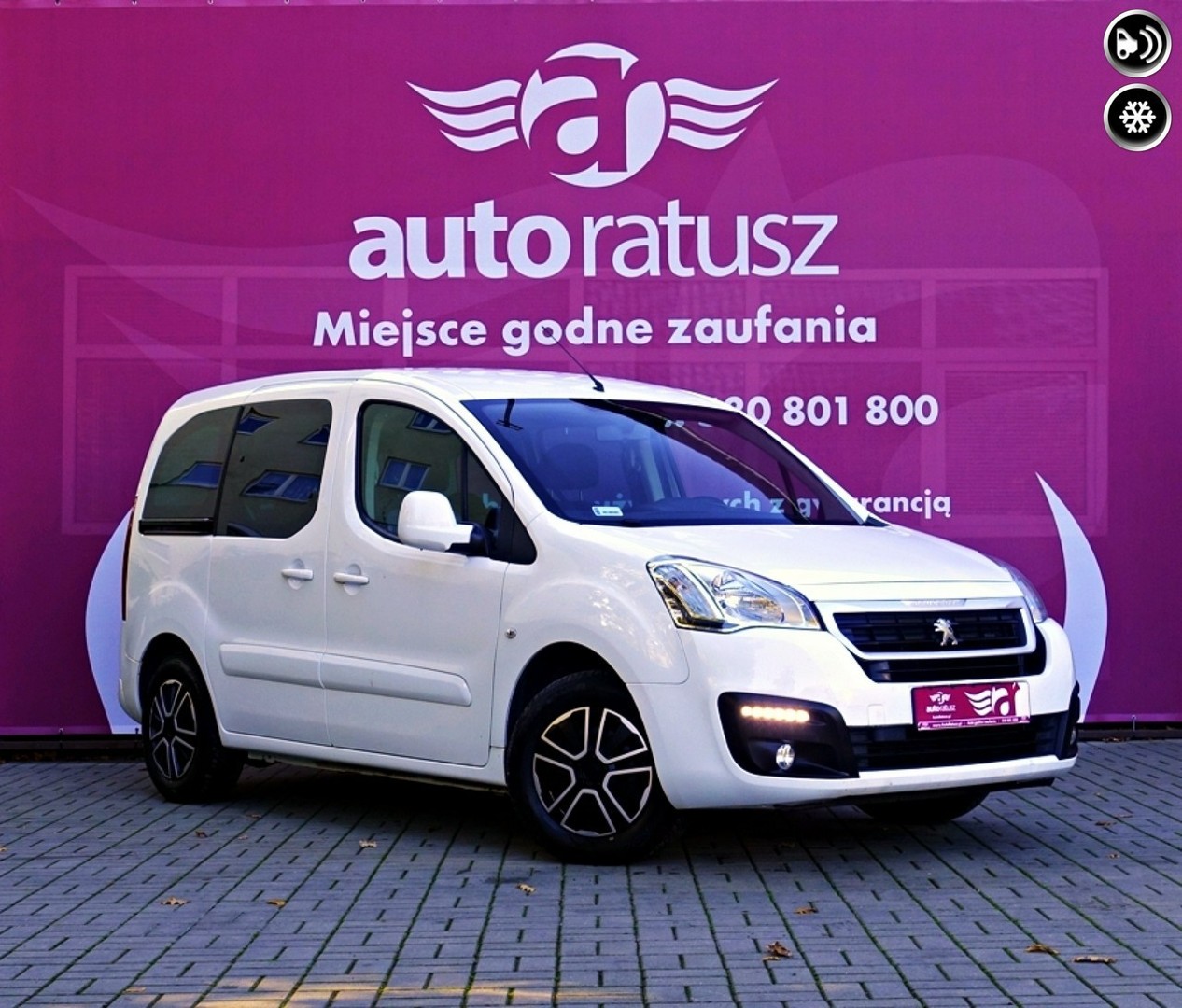 Peugeot Partner II Fv23% / Salon Polska / Bezwypadkowy / 1.6 HDI 100KM / 2 X Boczne Drz