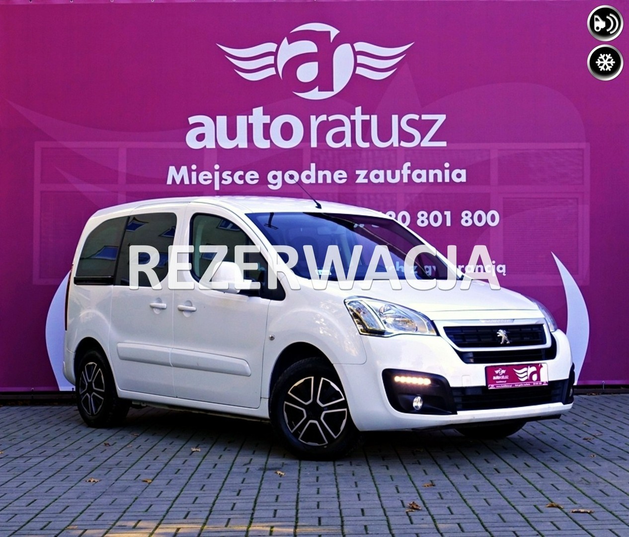 Peugeot Partner II Rezerwacja / Fv23% / Salon Polska / 1.6 HDI 100KM / 2 X Boczne Drzwi