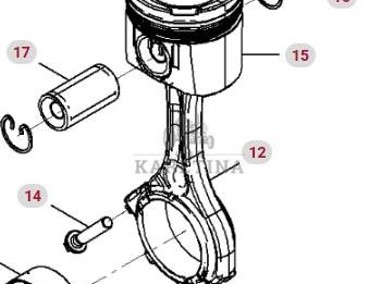 Fendt 936 Gen 7 Silnik D1556LE523 Wał Korbowy Korbowód H218PF150094A H218PF150099A CZĘŚCI-1