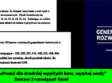 "Przedział ufności dla średniej wypitych kaw / wody" - 2 Rozwiązania Excel-1