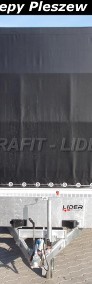 LT-023 spedycyjna przyczepa ciężarowa, wysokość rampowa, firana jednostronna, plandeka ze stelażem czarna, 520x220x220cm, DMC 3500kg-3