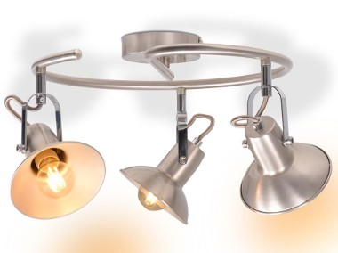 vidaXL Lampa sufitowa na 3 żarówki E14, kolor srebrny 244405-1
