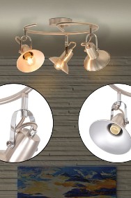 vidaXL Lampa sufitowa na 3 żarówki E14, kolor srebrny 244405-2