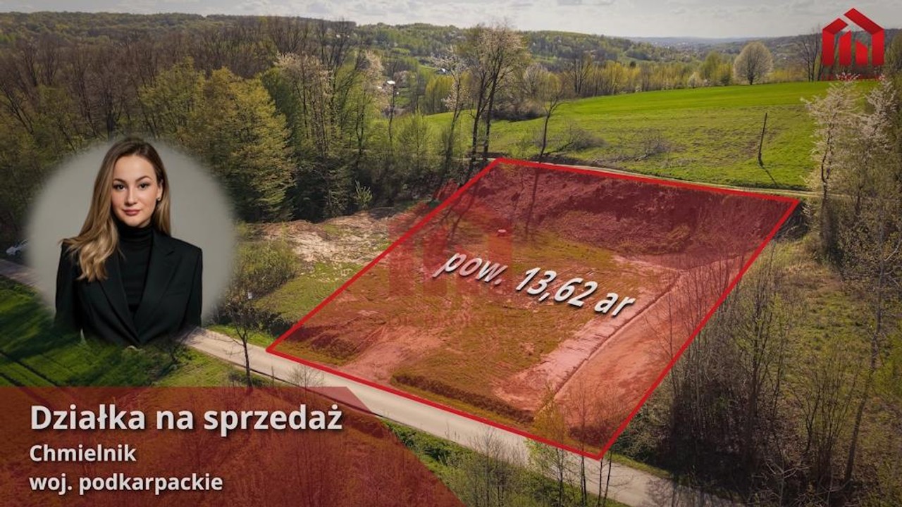 Działka budowlana, WZ, 13,62 ar, Chmielnik, rzeszowski