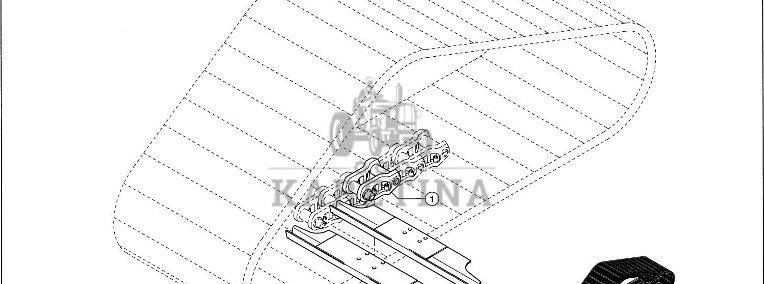 Claas Lexion 580 PŁYTA PODŁOGI 0007562314 (Półgąsienica stalowa; łańcuch gąsienicy 1000 mm)-1