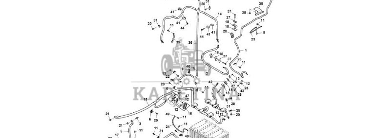 John Deere 9470RX - Przewód akumulatora RE587253 (Alternator, spręźarka, bateria, rozrusznik)-1