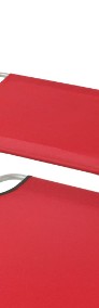vidaXL Leżak z daszkiem, stalowy, czerwony 42933-3