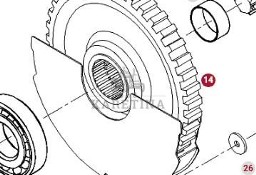 Fendt 930 933 936 939 942 Vario Gen 6 Koło Zębate Walcowate Przedniego WOM CZĘŚCI 961150200020