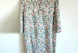 Krótka sukienka H&M koszulowa w kwiaty 36 S floral łączka koszula tunika