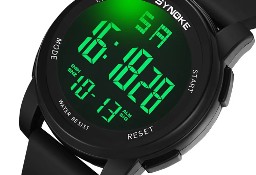 Sportowy zegarek elektroniczny cyfrowy wodoszczelny WR50 alarm timer tarcza 50mm
