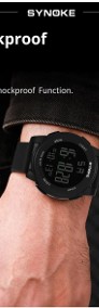 Sportowy zegarek elektroniczny cyfrowy wodoszczelny WR50 alarm timer tarcza 50mm-3