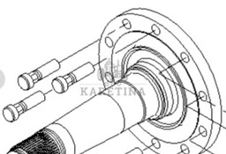 Massey Ferguson 7718S DYNA-VT Wał Osi Tylnej Piasta Koła CZĘŚCI 701152150021