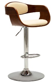 vidaXL Krzesła barowe, 2 szt., kremowe, gięte drewno i sztuczna skóra3052712-2