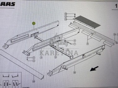Ściana Sita Claas Mega 370-340 Nr kat. części prawa 000 542 208 0-1