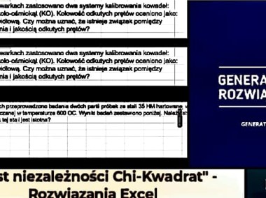 "Test niezależności Chi-Kwadrat" - Zestaw 4 rozwiązań Excel-1