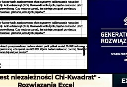 "Test niezależności Chi-Kwadrat" - Zestaw 4 rozwiązań Excel